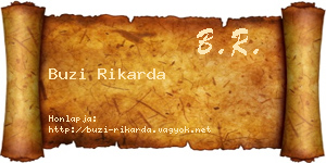 Buzi Rikarda névjegykártya