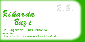rikarda buzi business card